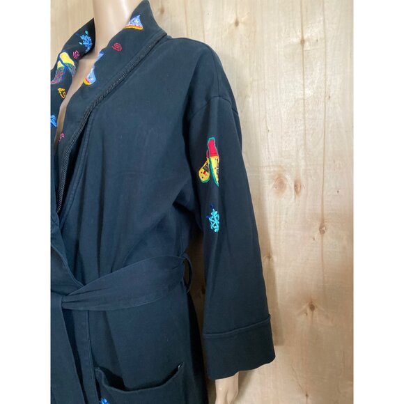 Vintage Michael Simon Lite Whimsical Christmas Holiday Robe Duster Size Small - Picture 11 of 12